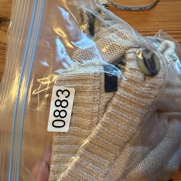 Quince 100% Organic Cotton Cropped Cardigan Small Cement Marl Airy Layer Cozy - Picture 12 of 12